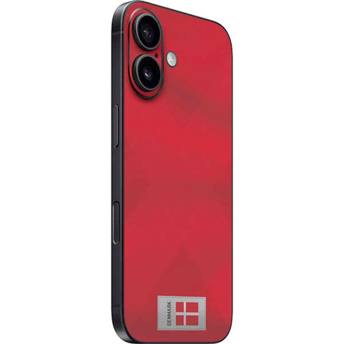 Denmark Soccer Flag iPhone 16 Plus Skin